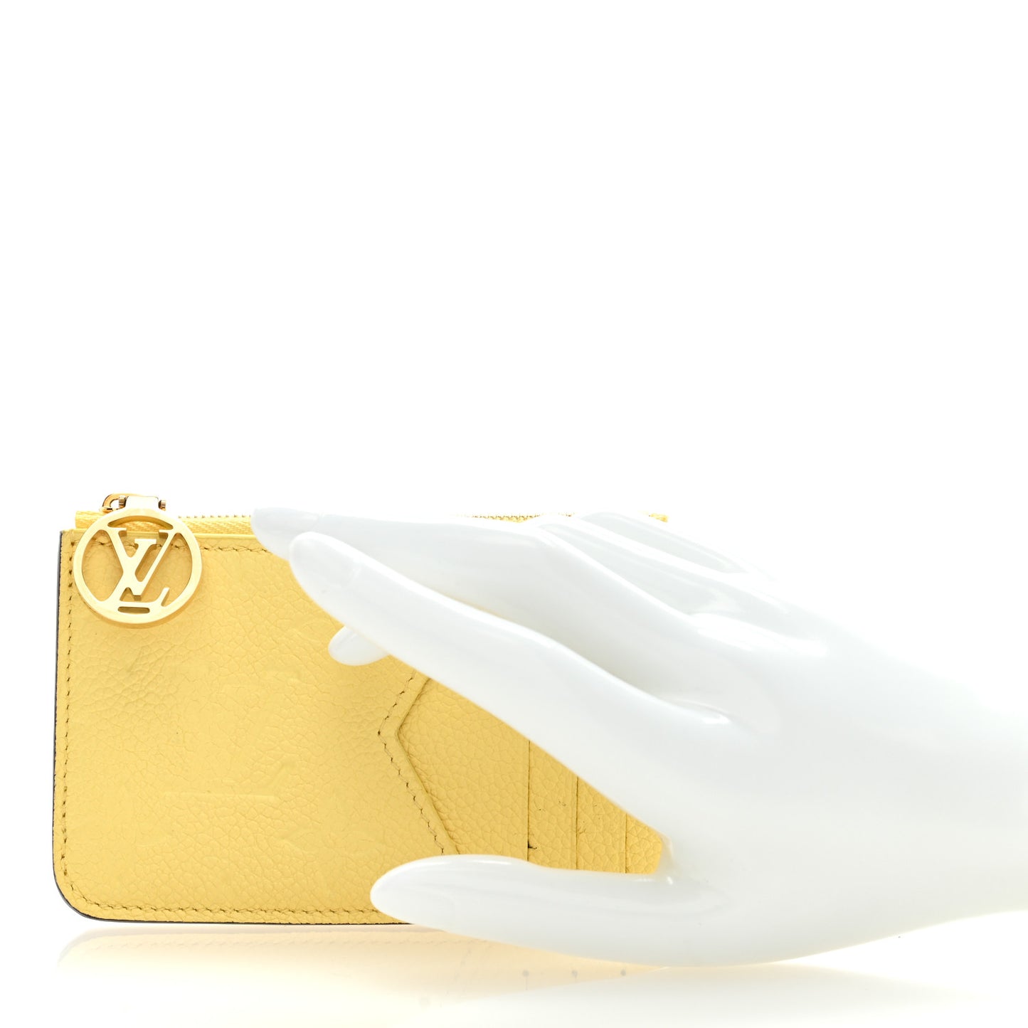 Empreinte Monogram Zipped Romy Card Holder Jaune