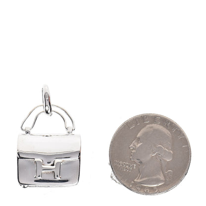 Hermes Sterling Silver Constance Charm Pendant 2 of 4