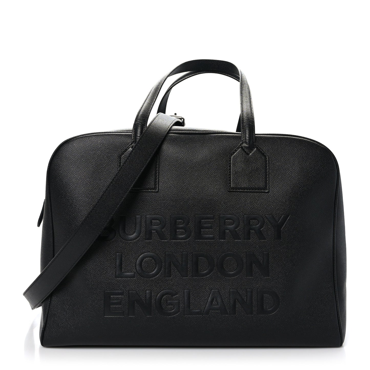 Calfskin Embossed Bowling Bag Black