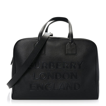 Burberry Calfskin Embossed Bowling Bag Black 1 of 9