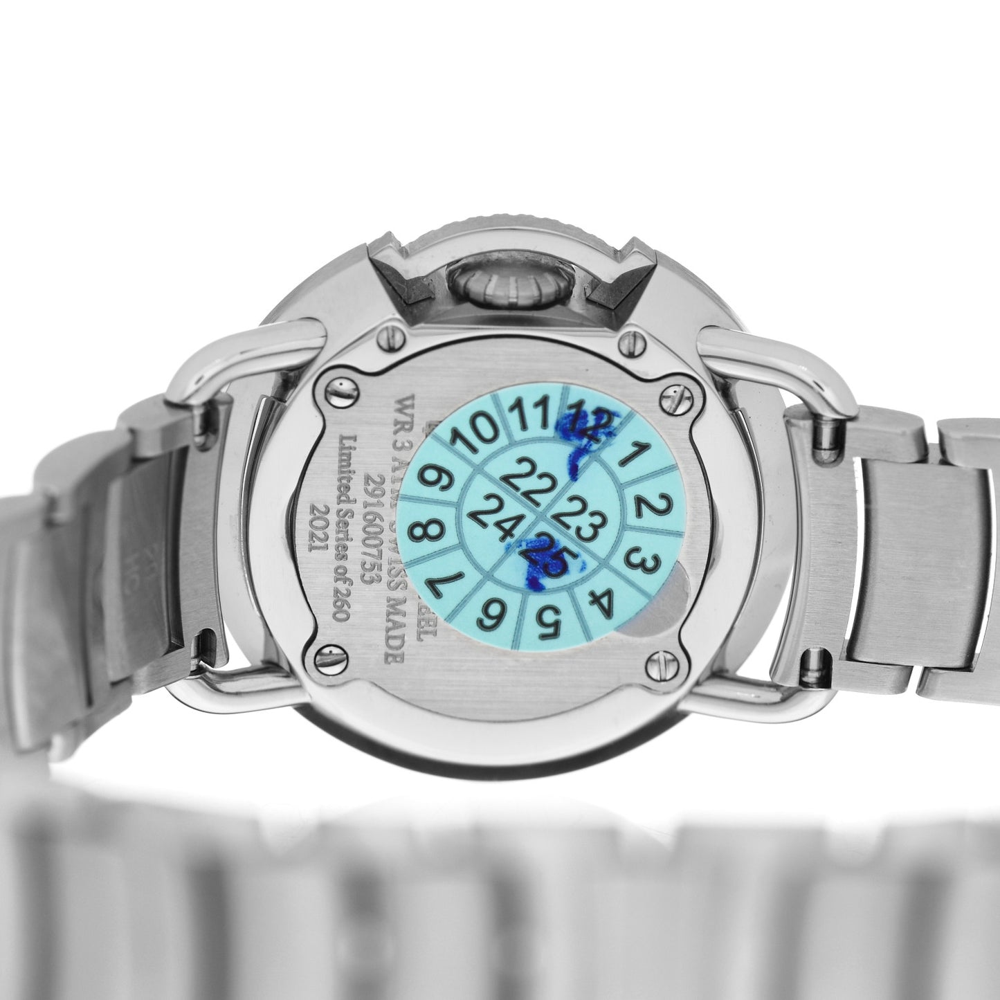 Stainless Steel Diamond Mother of Pearl 25mm Tiffany T Round Quartz Watch