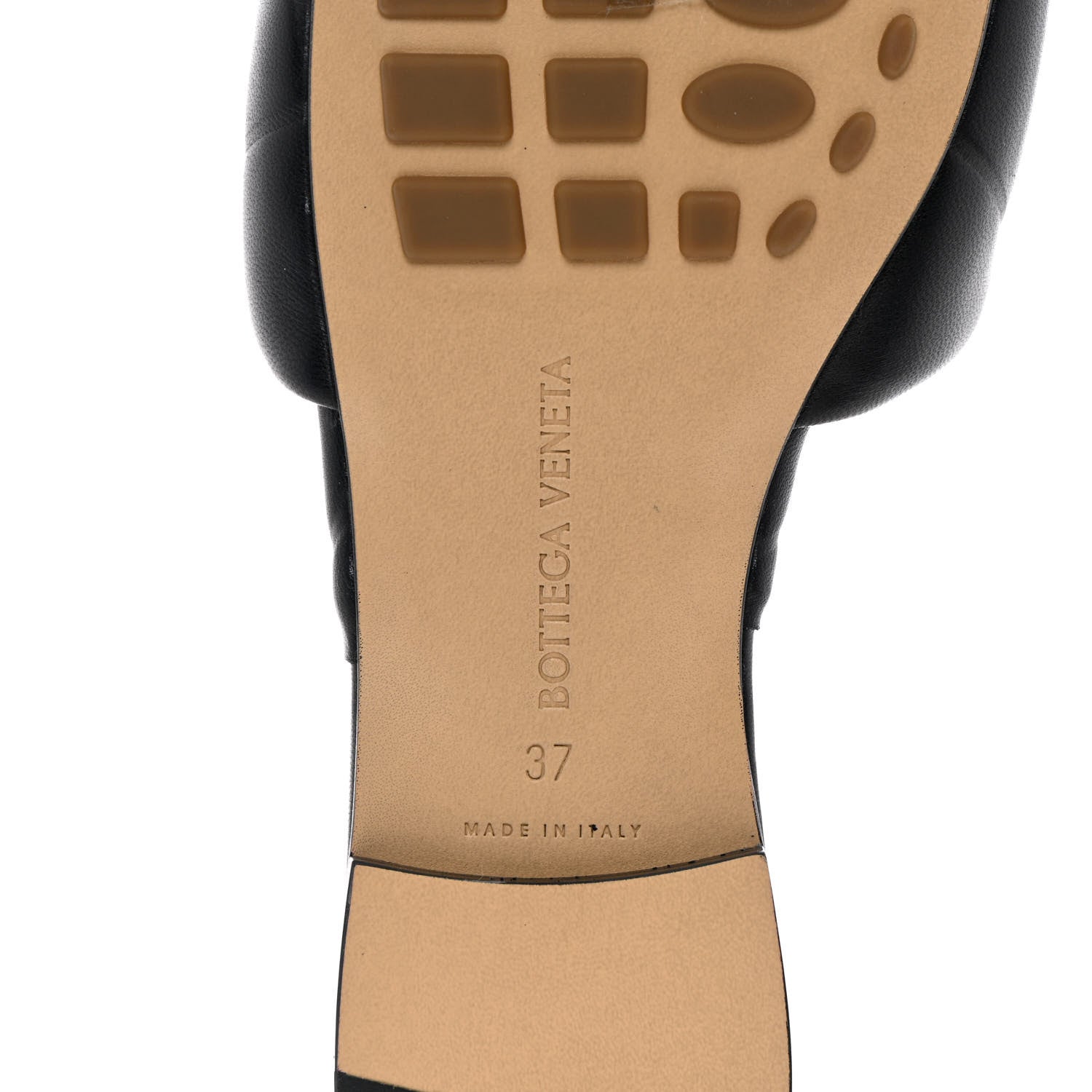 Bottega Veneta Nappa Quilted Rubber Lido Flat Sandals 37 Black 7 of 9