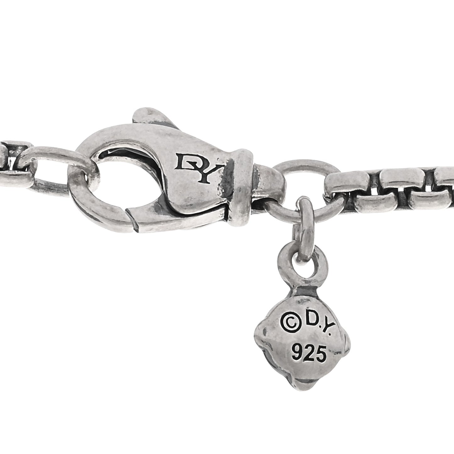 Sterling Silver Black Ceramic Belmont Station Necklace