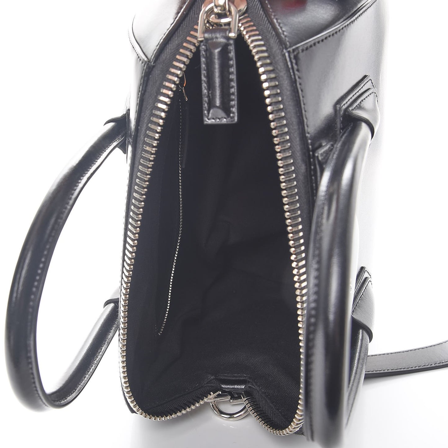 Shiny Lord Calfskin Small Antigona Black