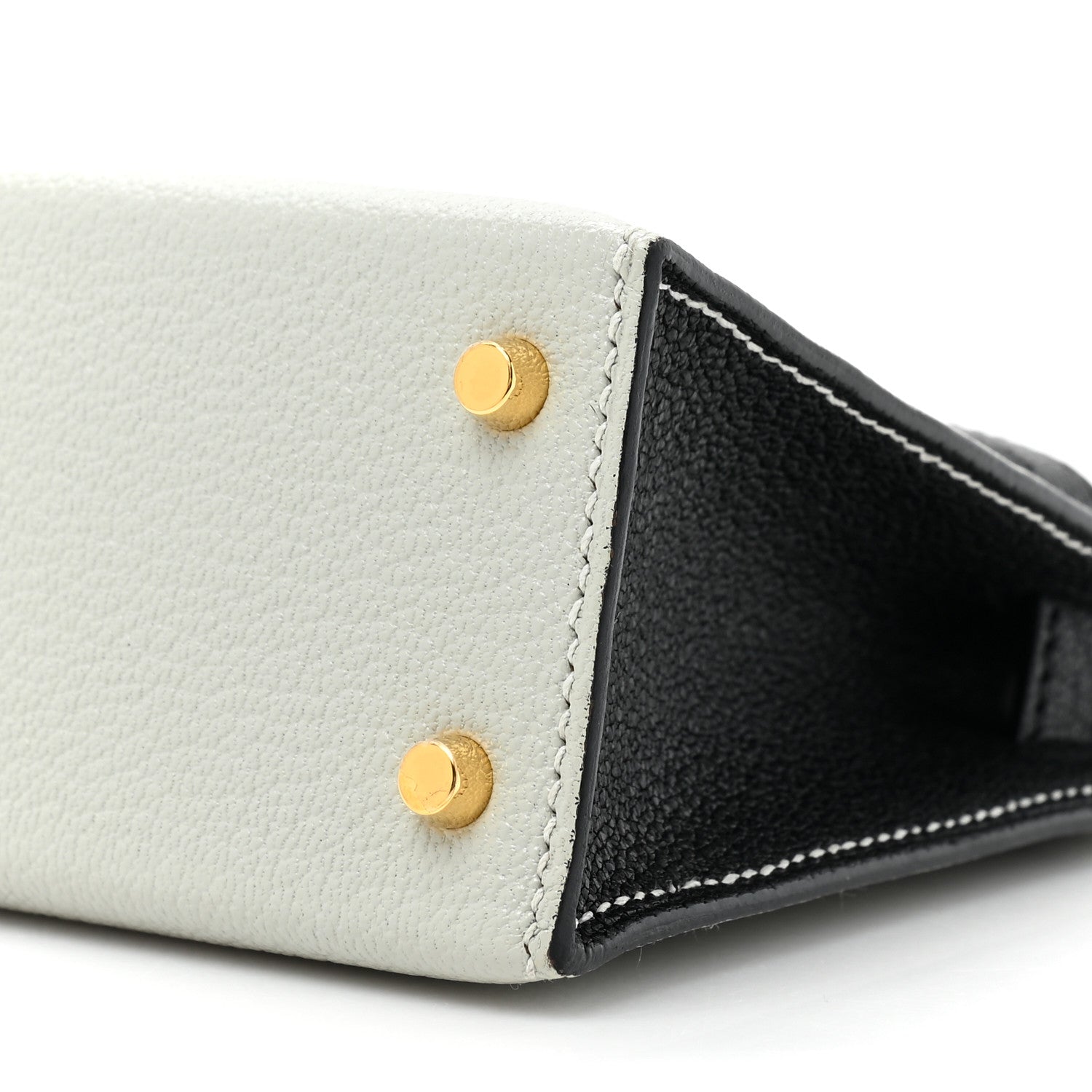 Hermes Chevre Mysore Horseshoe Mini Kelly Sellier 20 Gris Perle Black 9 of 14