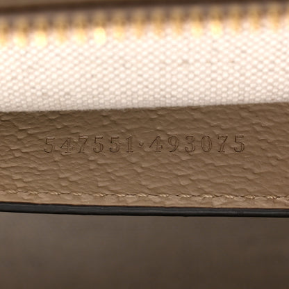 Gucci GG Supreme Monogram Textured Dollar Calfskin Web Small Ophidia Tote Bag Beige Mystic White Oatmeal 7 of 11