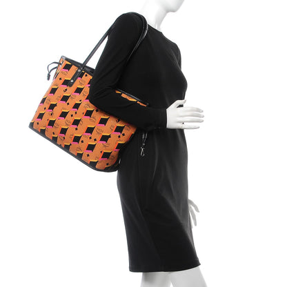 MCM Visetos Medium Reversible Shopping Tote Black 2 of 17