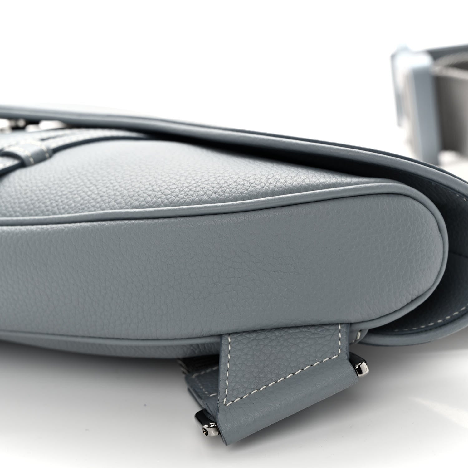 Christian Dior Grained Calfskin Mens Saddle Bag Grey 9 of 9