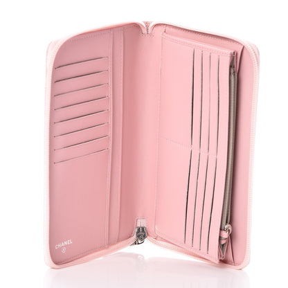 Chanel Caviar Large CC Timeless Zip Around Organizer Wallet Light Pink 5 of 8