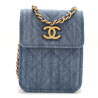 Chanel Denim Quilted Flap Mini Crossbody Blue 1 of 11