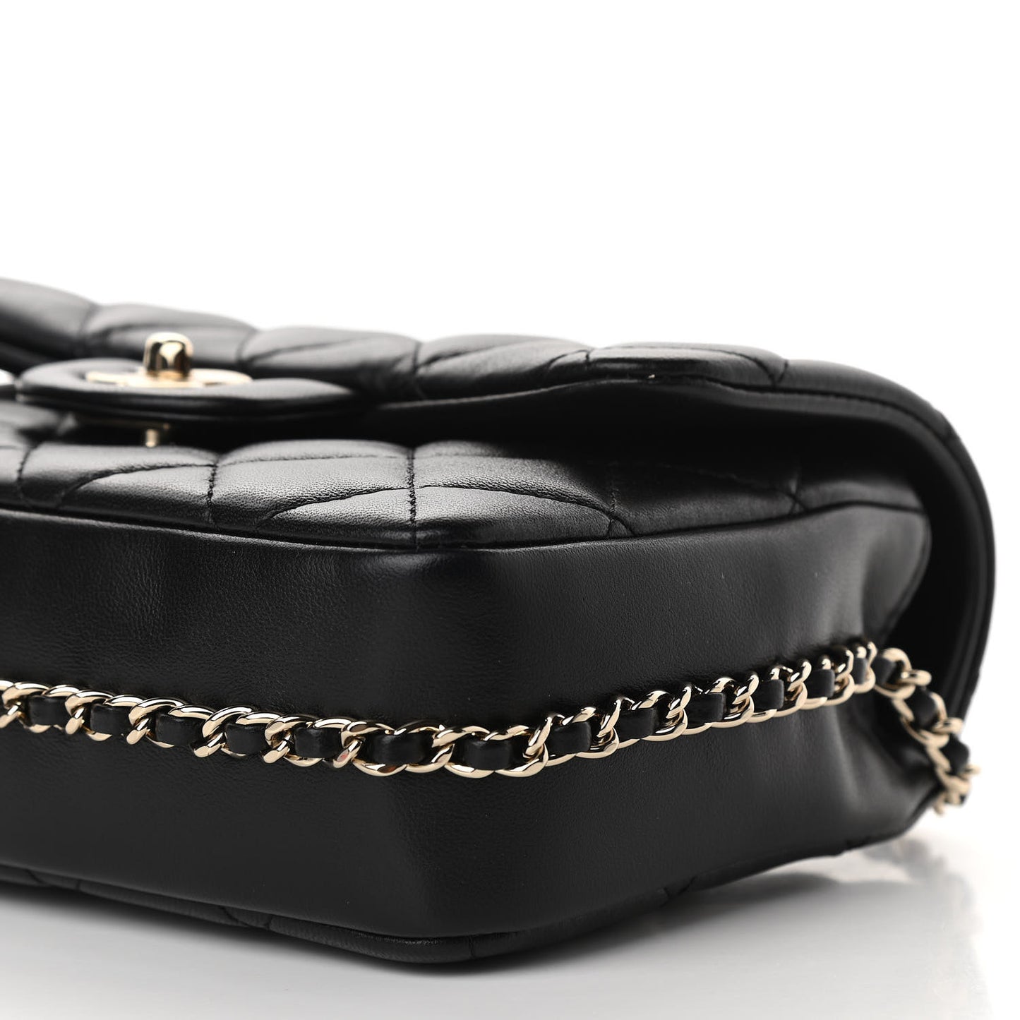 Lambskin Quilted Small My Precious Flap Black