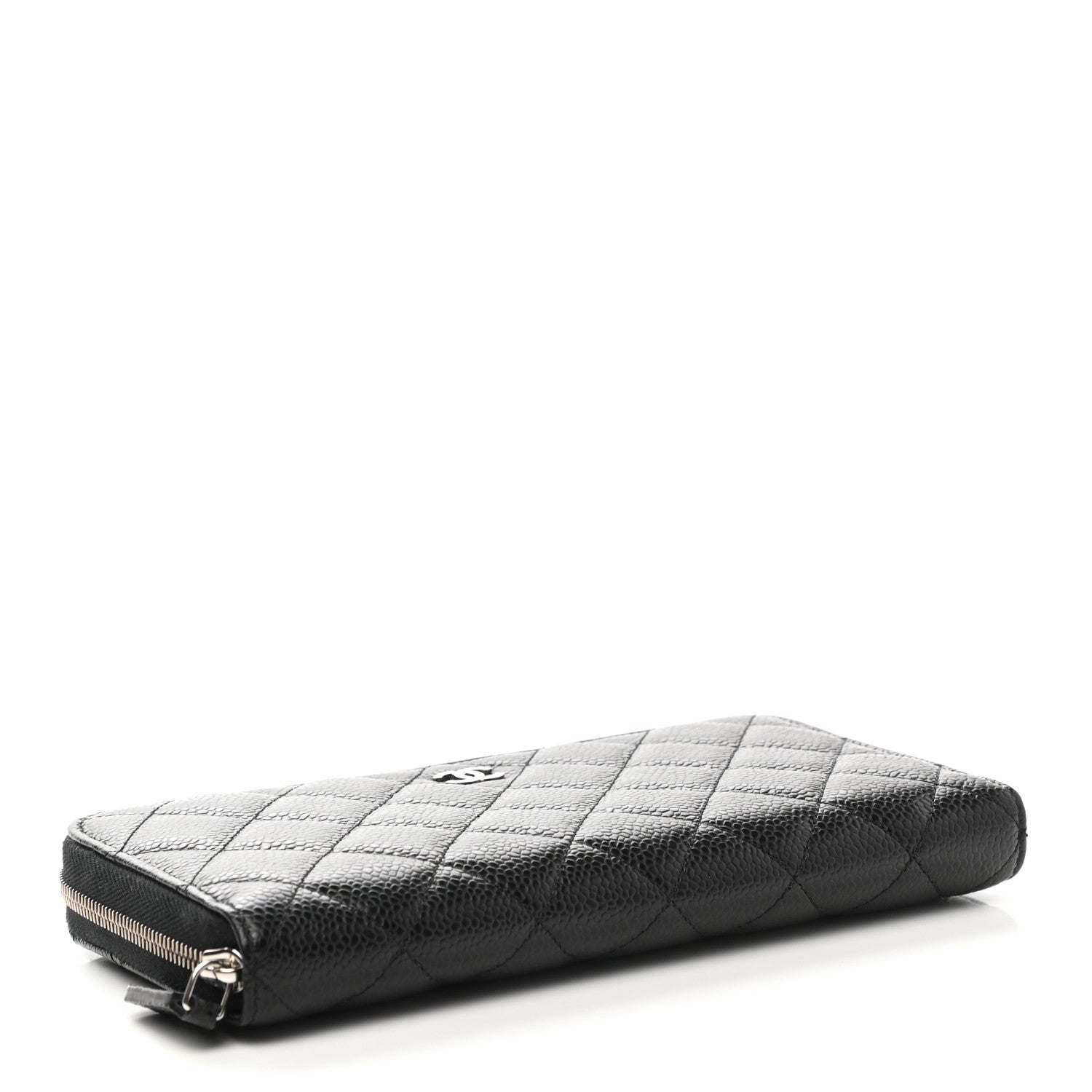 Chanel Caviar Quilted Large Gusset Zip Around Wallet Black 4 of 9