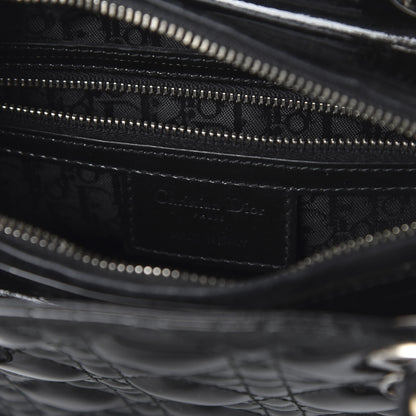 Christian Dior Patent Cannage Medium Lady Dior Black 8 of 9