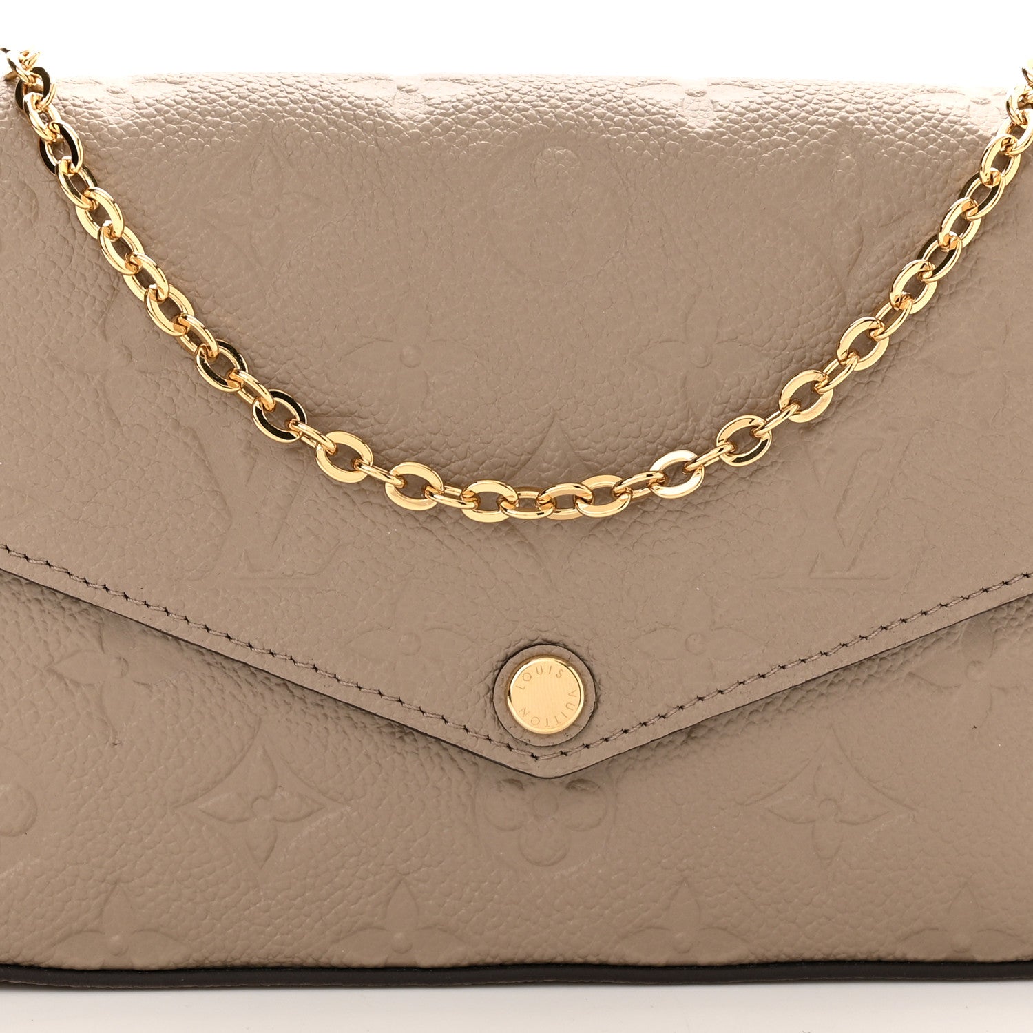 Louis Vuitton Empreinte Pochette Felicie Chain Wallet Tourterelle 8 of 11