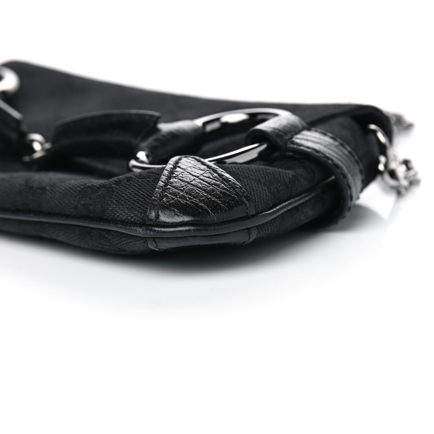Monogram Horsebit Chain Clutch Black