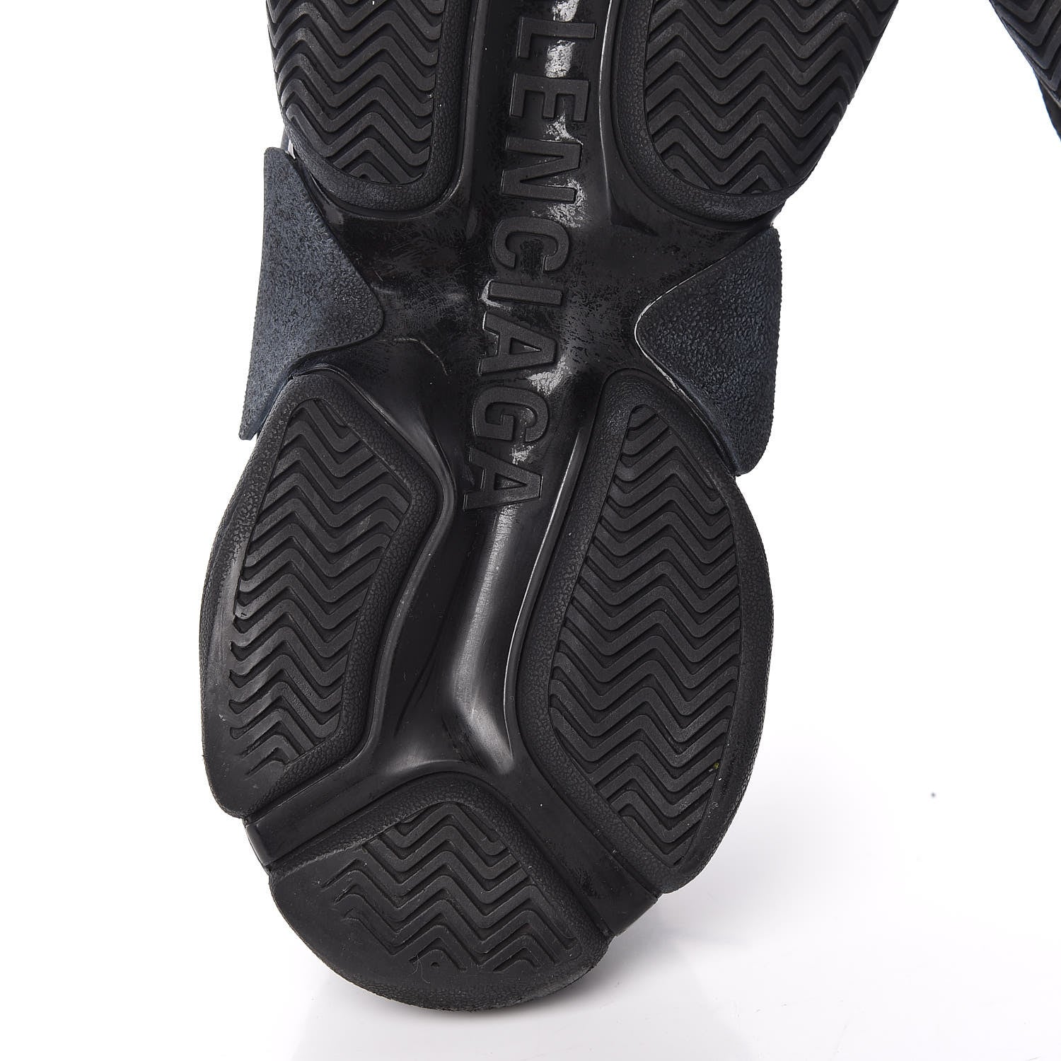 Balenciaga Nylon Suede Womens Triple S 2.0 Sneakers 39 Black 12 of 13