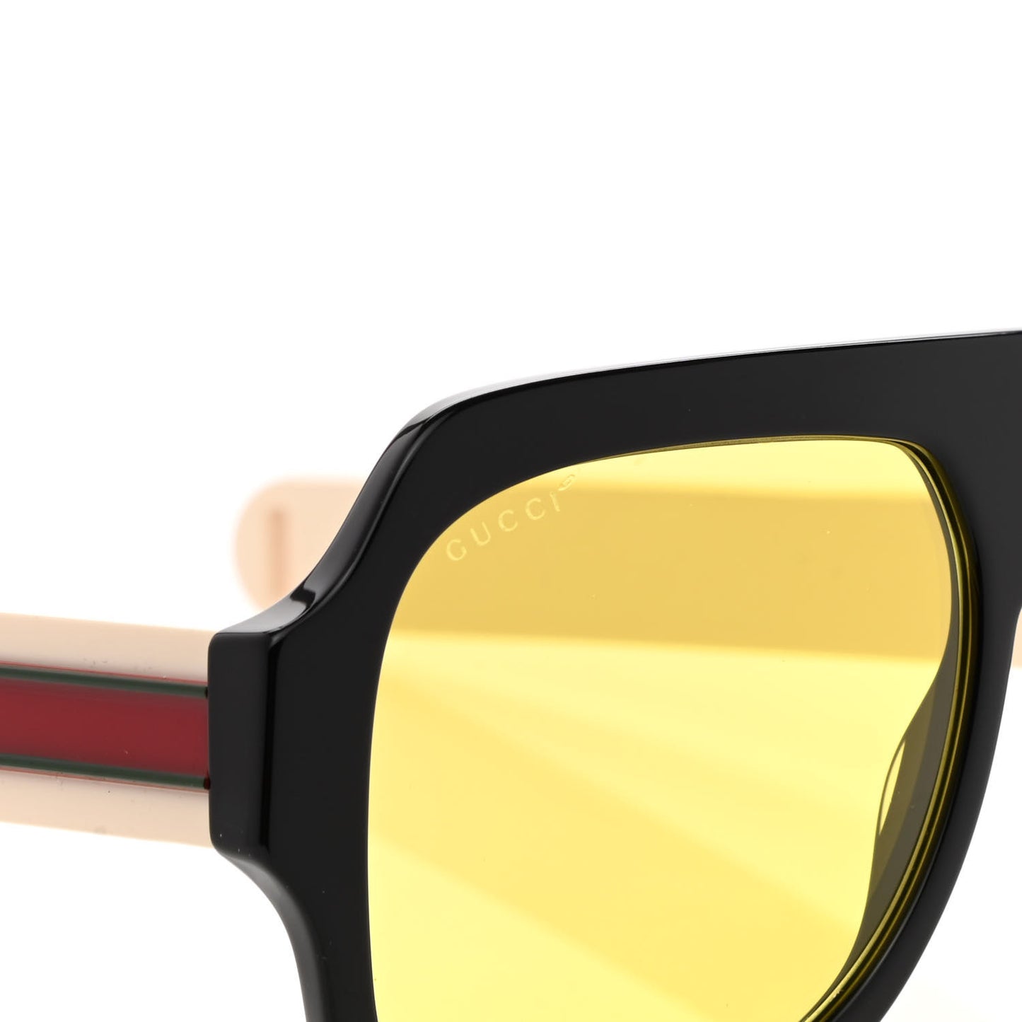 Acetate Sunglasses GG0255S Black Yellow