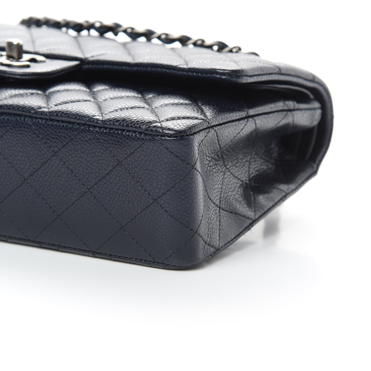 Chanel Caviar Quilted Medium Double Flap Navy 11 of 15