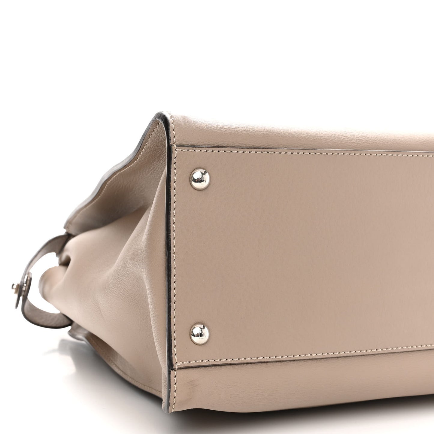 Vitello Seta Plexiglass Granite Large Peekaboo Iconic Satchel Tortora