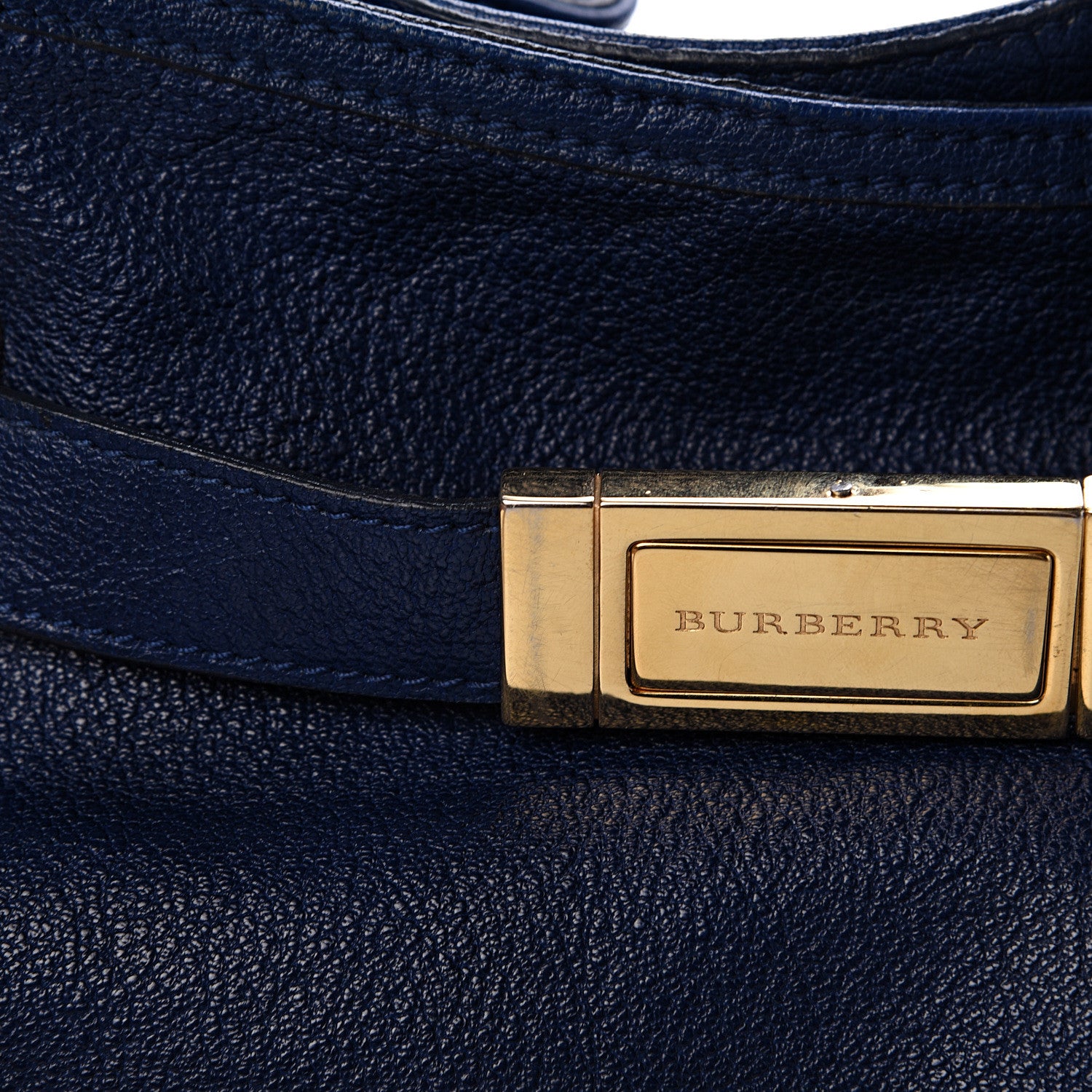 Burberry Grainy Calfskin Wilenmore Hobo Blue 11 of 12