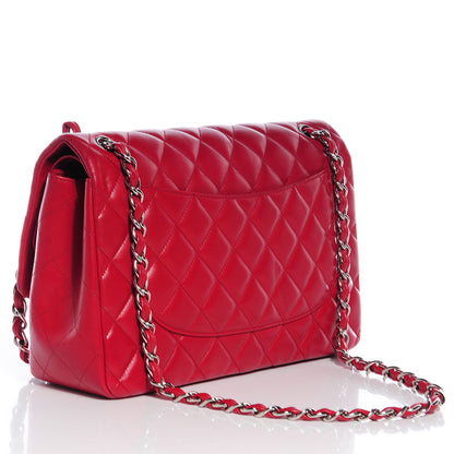 Chanel Lambskin Jumbo Double Flap Red 3 of 8