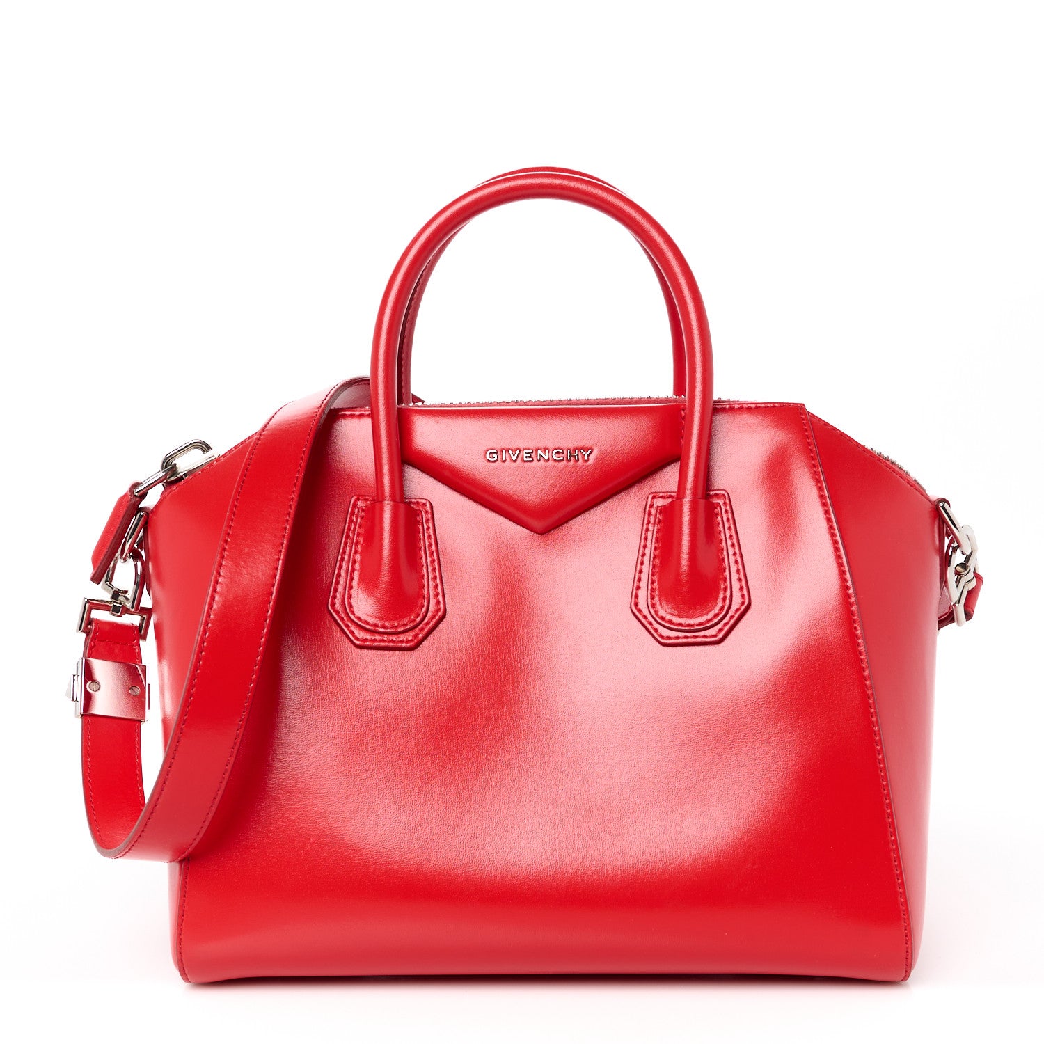 Givenchy Shiny Lord Calfskin Small Antigona Medium Red 1 of 10