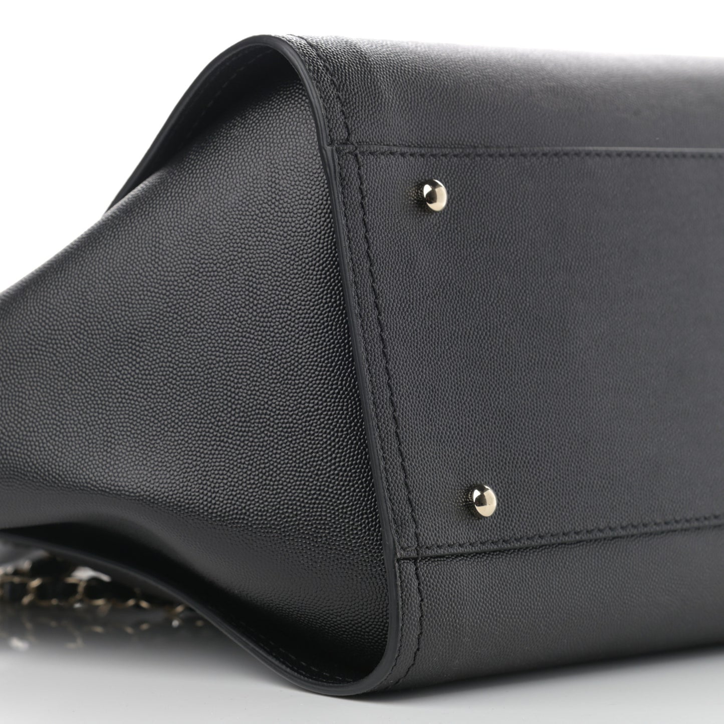 Caviar Medium Studded Deauville Tote Black