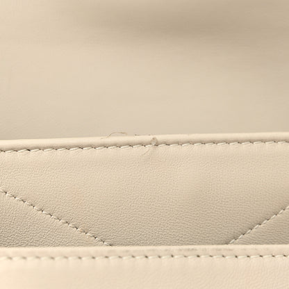 Saint Laurent Lambskin Matelasse Monogram Baby Niki Chain Satchel Ivory 12 of 12