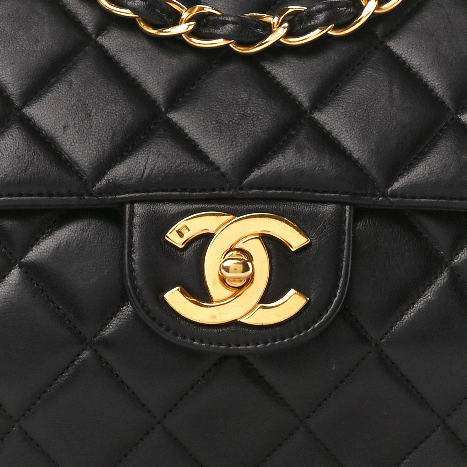 Chanel Lambskin Quilted Jumbo Single Flap Black 9 of 12