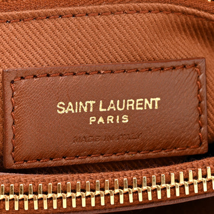 Saint Laurent Shearling Medium Loulou Shoulder Bag Natural 8 of 19