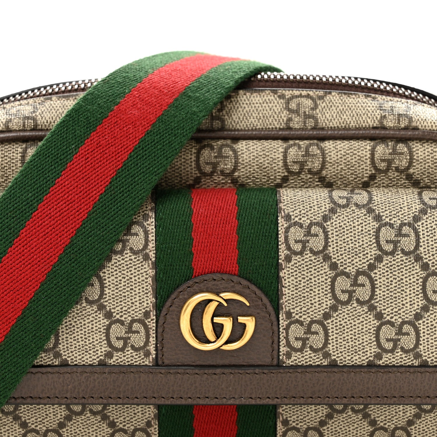 Gucci GG Supreme Monogram Web Mini Ophidia Bag Beige Ebony 8 of 12