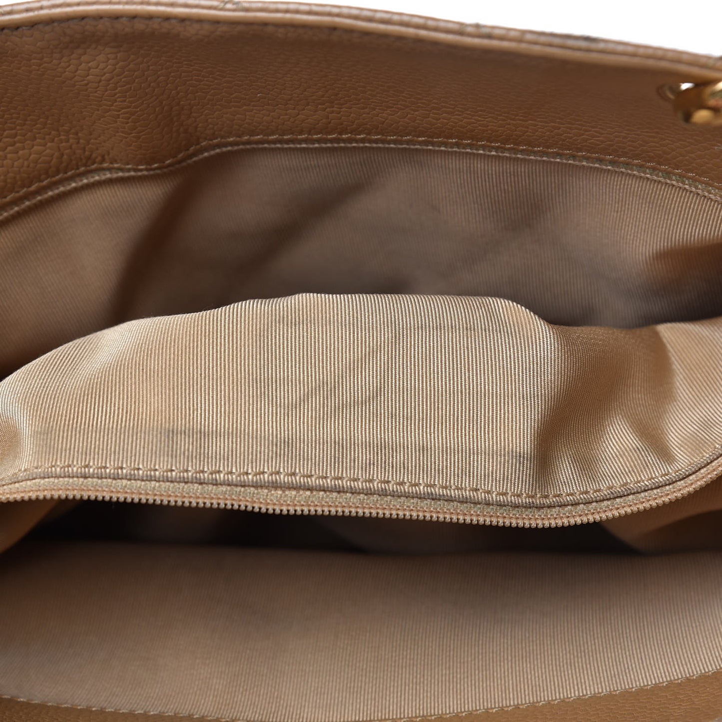 Caviar Quilted Grand Shopping Tote GST Beige