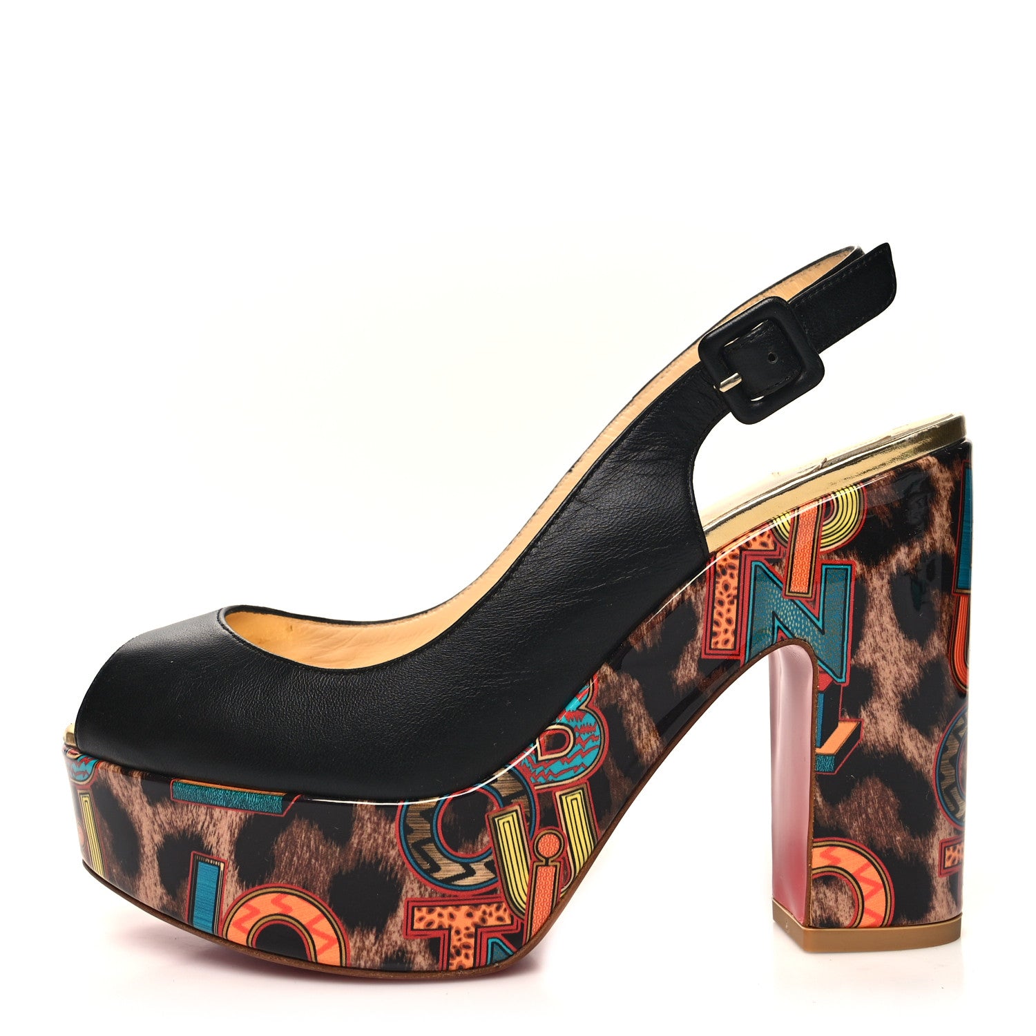 Christian Louboutin Nappa Patent Specchio Loubileo Dona Anna 120 Platform Wedges 38 Multicolor 1 of 8