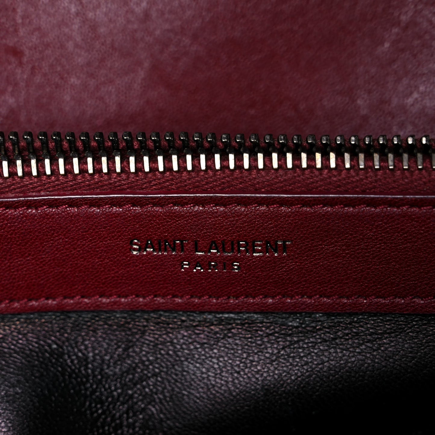 Sheepskin Matelasse Chevron Large College Monogram Satchel Oxblood