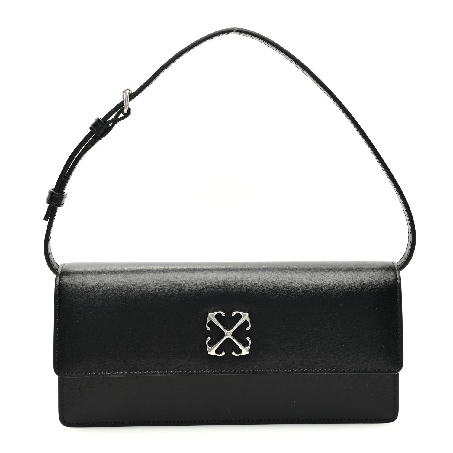Off-White Calfskin Jitney 1.0 Shoulder Bag Black 1 of 9