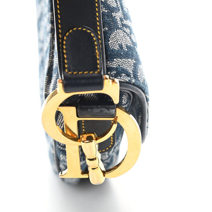 Christian Dior Monogram Saddle Bag Blue 12 of 13