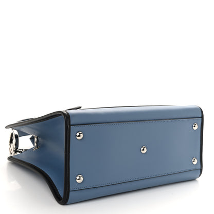 Fendi Vitello Century Opaco F is Fendi Bi-Color Small Runaway Satchel Ceruelo Black 4 of 10