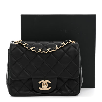 Chanel Lambskin Quilted Mini Square Flap Black 12 of 12