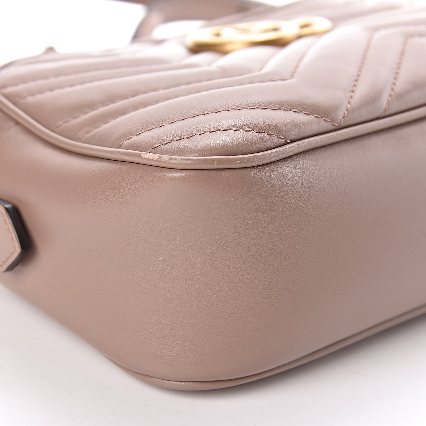 Calfskin Matelasse Small GG Marmont Chain Shoulder Bag Porcelain Rose