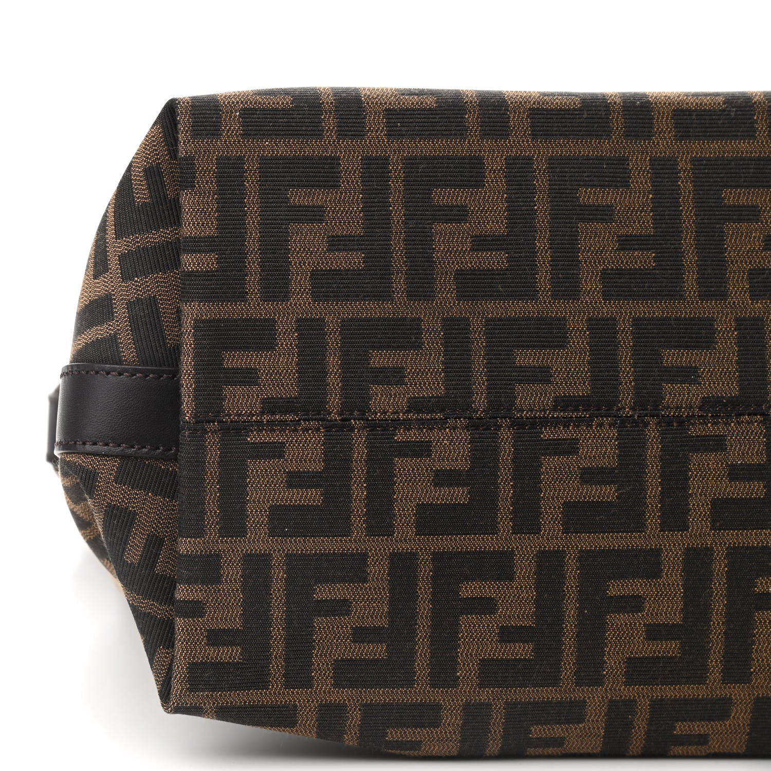 Fendi Zucca Vitello Large Hobo Tobacco Ocra Moro Black 8 of 9