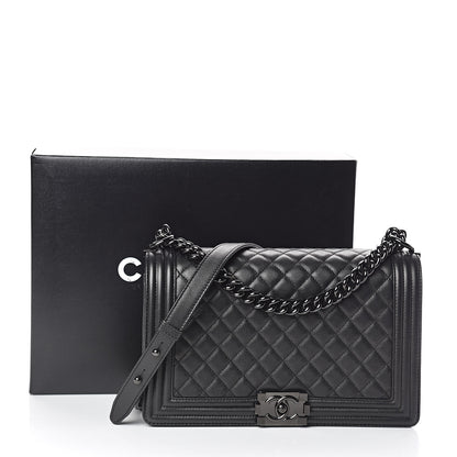 Chanel Iridescent Grained Lambskin Quilted New Medium Boy Flap So Black 10 of 10