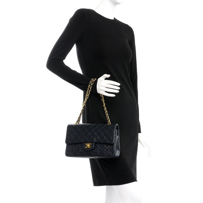 Chanel Lambskin Quilted Medium Double Flap Navy 3 of 9