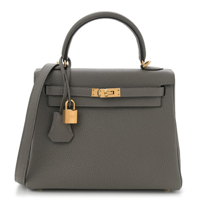Hermes Togo Kelly Retourne 25 Gris Meyer 1 of 12