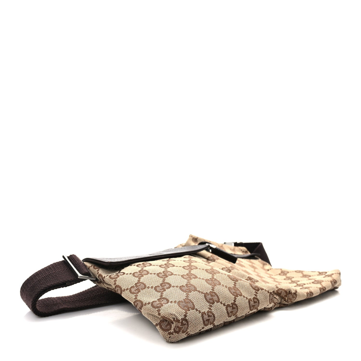 Gucci GG Monogram Double Pocket Belt Bag Dark Brown 4 of 9