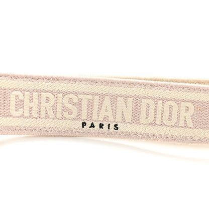 Christian Dior Canvas Embroidered Shoulder Strap Pink Beige 4 of 6