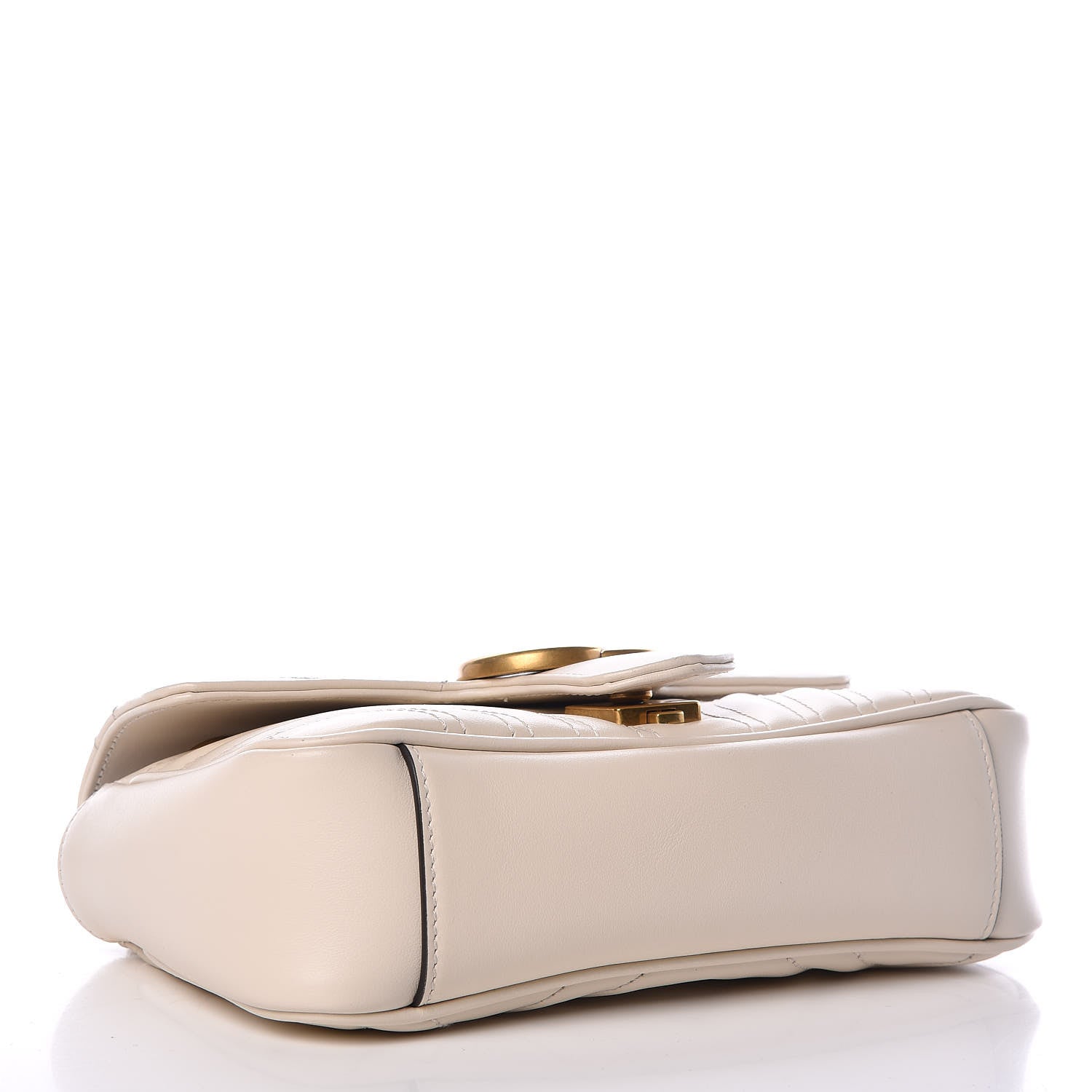 Gucci Calfskin Matelasse Mini GG Marmont Shoulder Bag White 4 of 10