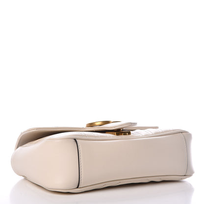 Gucci Calfskin Matelasse Mini GG Marmont Shoulder Bag White 4 of 10