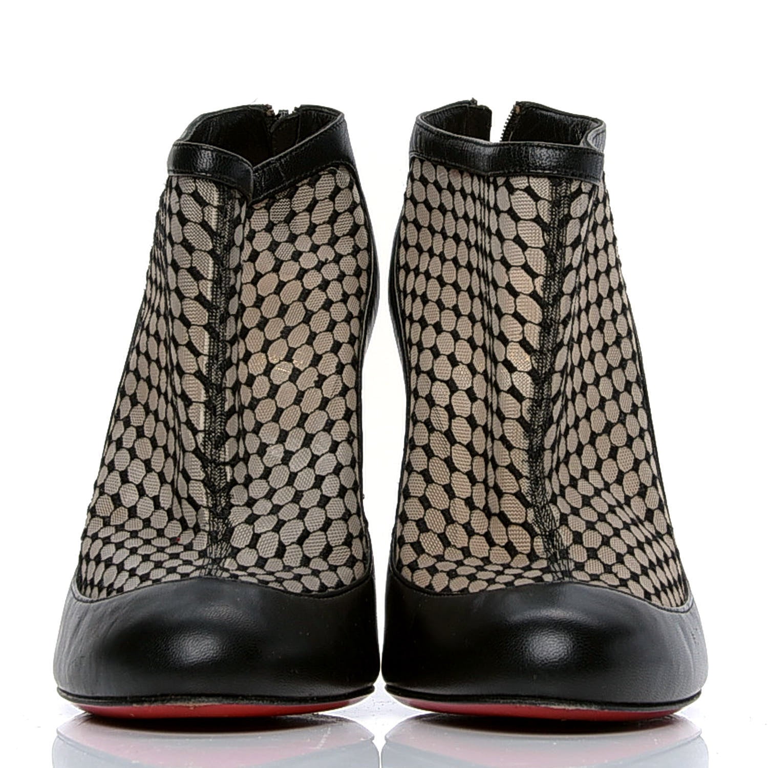 Christian Louboutin Nappa Fishnet 100 Booties 37.5 Black 2 of 6