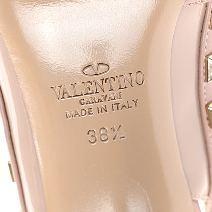 Valentino Garavani Patent Nappa Rockstud Ankle Strap 100mm Pumps 38.5 Poudre 6 of 10