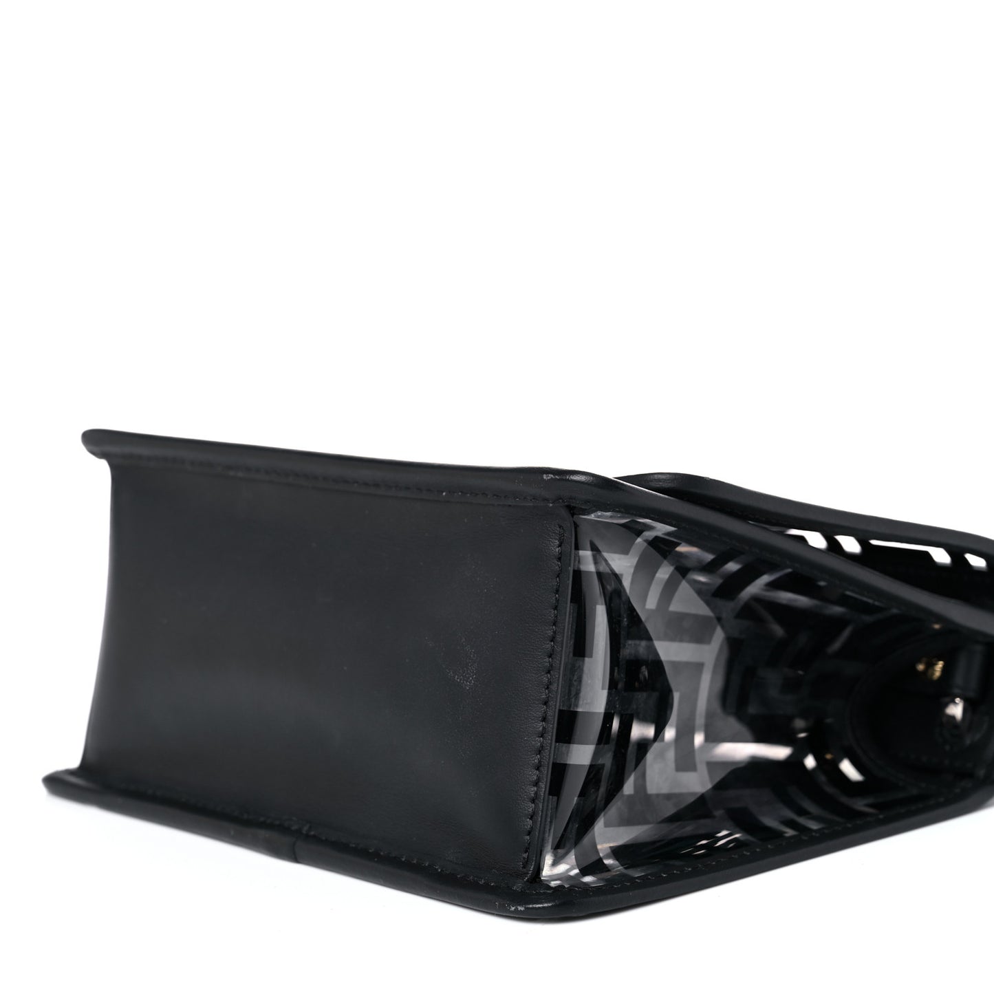 TPU FF Vitello Century F is Fendi Small Kan I Shoulder Bag Black
